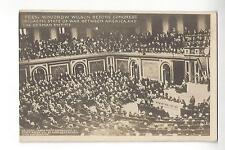 President Woodrow Wilson Before Congress Declaring State of War RPPC picture