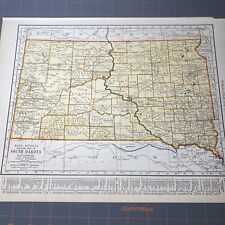 1940's  South Dakota atlas Map Vintage before end of WW2 picture