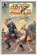 GROO vs CONAN #1, NM-, Signed by Sergio Aragones, 2014, w/art picture