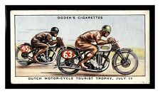 DUTCH MOTOR CYCLE TOURIST TROPHY JULY 11 #42 OGDENS CIGARETTES MOTOR RACES 1931 picture