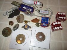 Collectors Dream Junk Drawer Estate lot, Extremely Rare Medals, Pins, Dice Coins picture