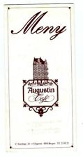 Augustin Cafe Menu Bergen Norway 1983 picture