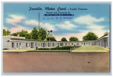 c1940 Franklin Motor Court And Restaurant Franklin Tennessee TN Signage Postcard picture