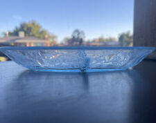 VINTAGE FOSTORIA VERSAILLES AZURE 2 PART OVAL  Dish Elegant/Depression Era Glass picture
