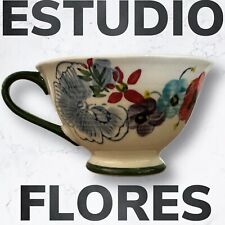 Anthropologie Estudio Flores Sissinghurst Castle Floral Footed Mug CUP MINT picture