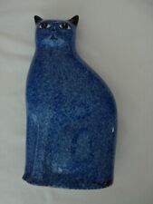VTG Chinese Porcelain Blue Glaze Cat picture