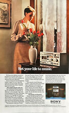 Vintage Print Ad 1980 Sony Set Your Life To Music Interlock Sound System RT-66 picture