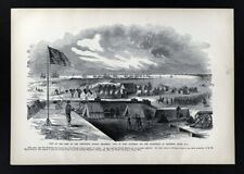 Leslie Civil War Print Camp 20th Indiana at Fort Cape Hatteras North Carolina picture