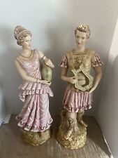 Pair of Antique 20th Century Roman/ Greek Couple RARE German Bisque 17.5” picture