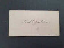 c1850/60s Calling Card Lord Ossulston to Mrs Johnson 6th Earl Tankerville picture