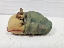 SCHMID BORDER FINE ARTS-SIGNED AYRES 1982 CAT-KITTEN NAPPING FIGURINE picture