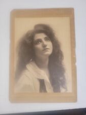 Gorgeous Silent Film Star Antique Photo Cabinet Card RP Lillian Gish? White NY picture