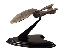 Franklin Mint 1988 Star Trek USS Enterprise NCC-1701-D Pewter Ship w/Stand picture