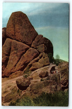 1950s HOLLISTER CALIFORNIA PINNACLES MONUMENT UNION 76 GASOLINE AD POSTCARD P227 picture