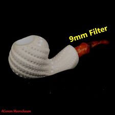 AGovem Handcarved 9mm  Modern Meerschaum Smoking Tobacco Pipe, Pipa AGM-1735 picture
