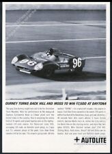 1962 Dan Gurney Lotus XIX race car photo Autolite car parts vintage print ad picture