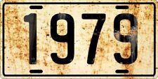Dodge, Ford or Chevrolet antique vehicle 1979 Weathered License plate picture