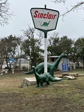 SINCLAIR DINO 12’ FOOT CAST ALUMINUM Dinosaur /Gas Station Oil Pole Lighted SIGN picture
