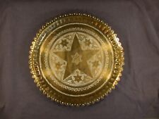 Two(2) Moroccan Round Brass Serving Plates/Trays picture