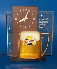Vintage Falstaff Light Up Bubble Mug Stars Clock picture