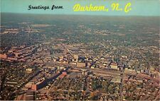 Durham North Carolina Postcard 1960s NC Aerial View picture