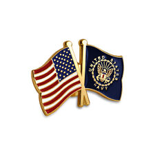 NEW USA and U.S. Navy Flags Lapel Pin . picture