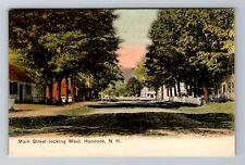 Hancock NH-New Hampshire, Main Street Looking West, Antique, Vintage Postcard picture