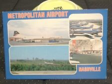 1988 Postcard Nashville Metro Airport British Airways Concorde American Airlines picture