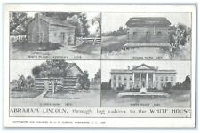 1905 Abraham Lincoln Through Log Cabins White House Michigan Multi-View Postcard picture