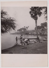 18x13 - NIGER 1950 Jean Morin/Algiers - NIAMEY - Life on the banks of the river - Vintage picture
