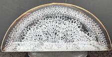 Classic Whimsical European Germany Glass Lace Napkin Holder MCM picture