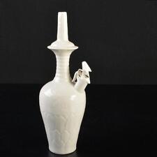 China Dehua Kiln White Porcelain Engraved With Lotus Inscriptions Pure Vase V R7 picture