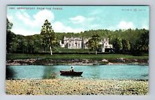 Abbotsford Scotland, View From The Tweed, Antique, Souvenir Vintage Postcard picture