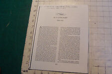 photocopy article: H P LOVECRAFT 1890-1937; 7pgs, picked up 1985 picture