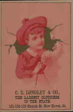 Victorian Trade Card C. E. LONGLEY & CO., THE LARGEST CLOTHIERS picture