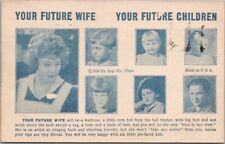 Romance Fortune Arcade Postcard YOUR FUTURE WIFE will be a Waitress 1947 Cancel picture