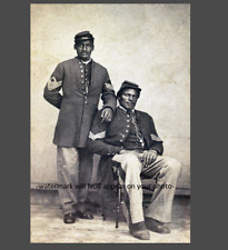 Black Civil War Soldiers PHOTO Veteran Union in Sergeants Uniforms 1863-1865 picture