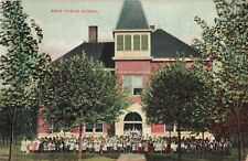 Public School Knox Indiana IN Children Outside 1908 Postcard picture