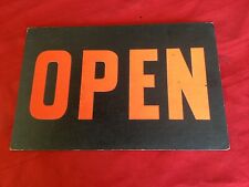 Vtg 1950’s *OPEN *Thick Cardstock Double Sided Store Sign picture