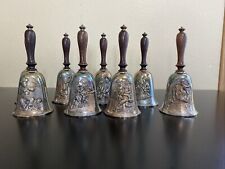 1979 Gorham Norman Rockwell Brown & Bigelow Ltd. Edition Silver Plated Bells (8) picture