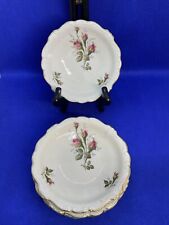 Rosenthal Pompadour Moss Rose Ivory Body Round Berry Bowls Thailand Mint Lot 5 picture