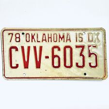 1978 United States Oklahoma Oklahoma is OK Passenger License Plate CVV-6035 picture