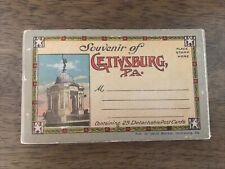 Souvenir of Gettysburg Pennsylvania, 25 detachable postcards 1920s W H Tipton picture