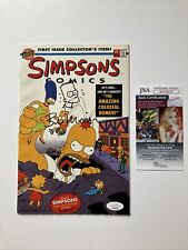 SIMPSONS COMICS #1 Signed & Sketched By Bill Morrison W/poster JSA Authentic COA picture