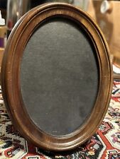 vintage wooden oval frame antique picture