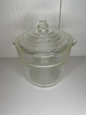 Vintage Glasbake 336 Clear Glass Covered Baking Dish 1930s 1940s picture