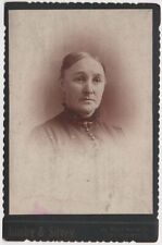 CIRCA 1880s CABINET CARD LUSBY & SILVEY OLDER LADY IN DRESS CINCINNATI OHIO picture