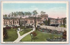 Vtg Post Card Union Station, Providence, RI H125 picture