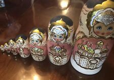 Russian Nesting Dolls Set of 7.  Russian Cathedral Scene.  8 1/2” picture