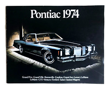 1974 PONTIAC:  CAR AUTO BROCHURE GTO GRAND PRIX BONNEVILLE LEMANS + OTHERS picture